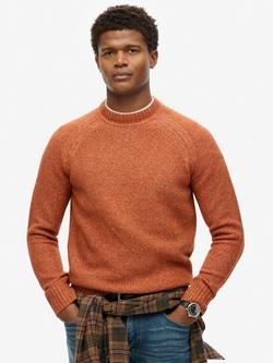 Superdry Chunky Raglan Jumper, Sequoia Brown