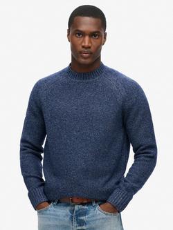 Superdry Chunky Raglan Jumper, Nautical Navy