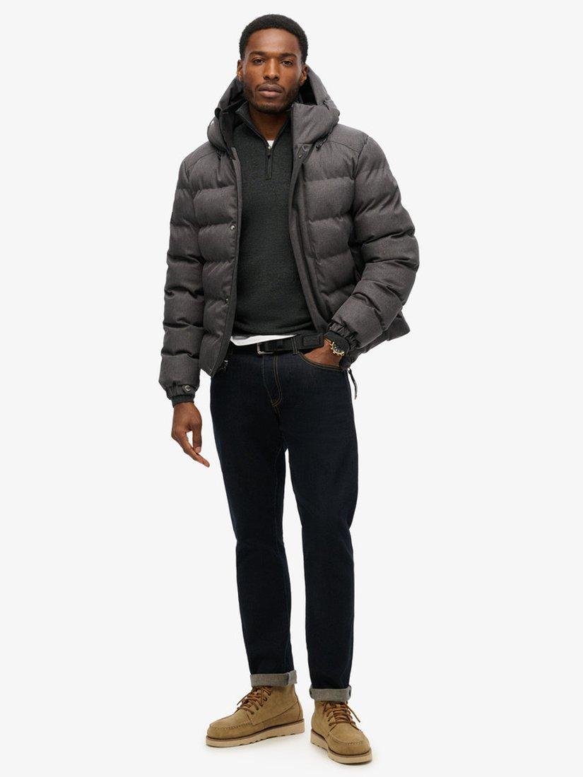 Product image 4 of 6, which shows Superdry Puffer Jacket, Grey Marl, S