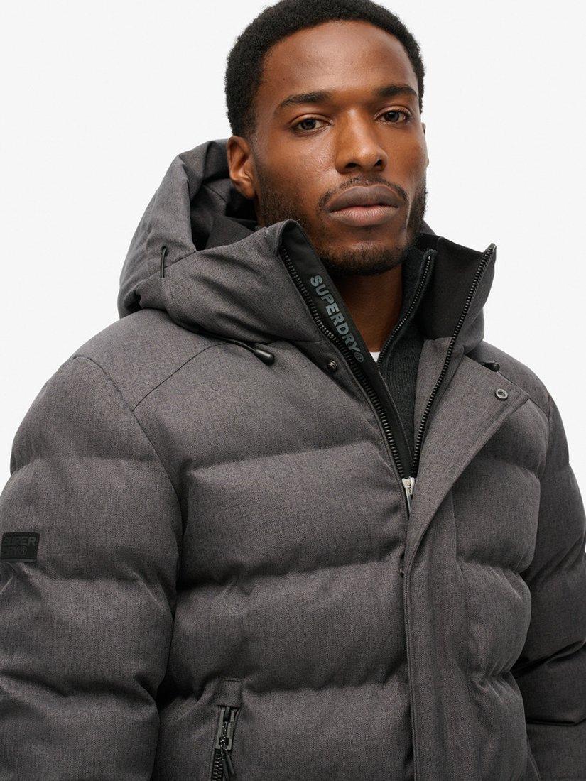 Product image 5 of 6, which shows Superdry Puffer Jacket, Grey Marl, S