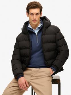 Superdry Puffer Jacket, Black, Black