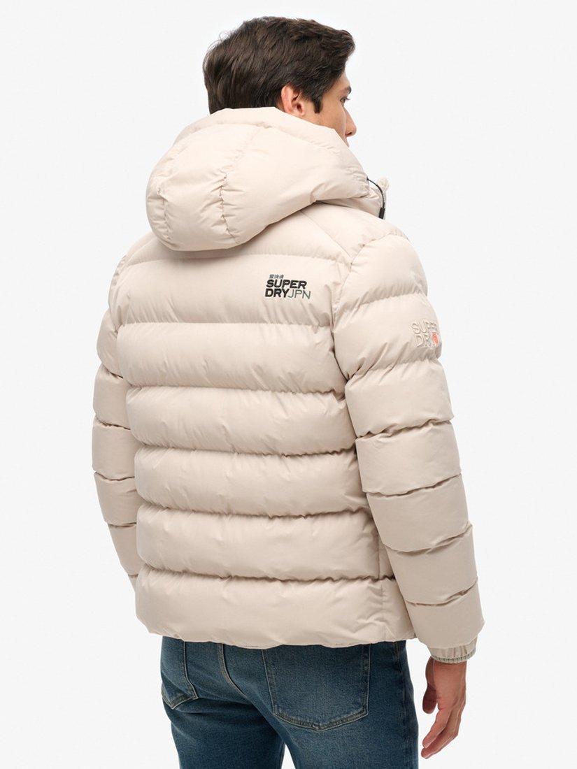 Superdry Hooded Sports Puffer Jacket Chateau Gray