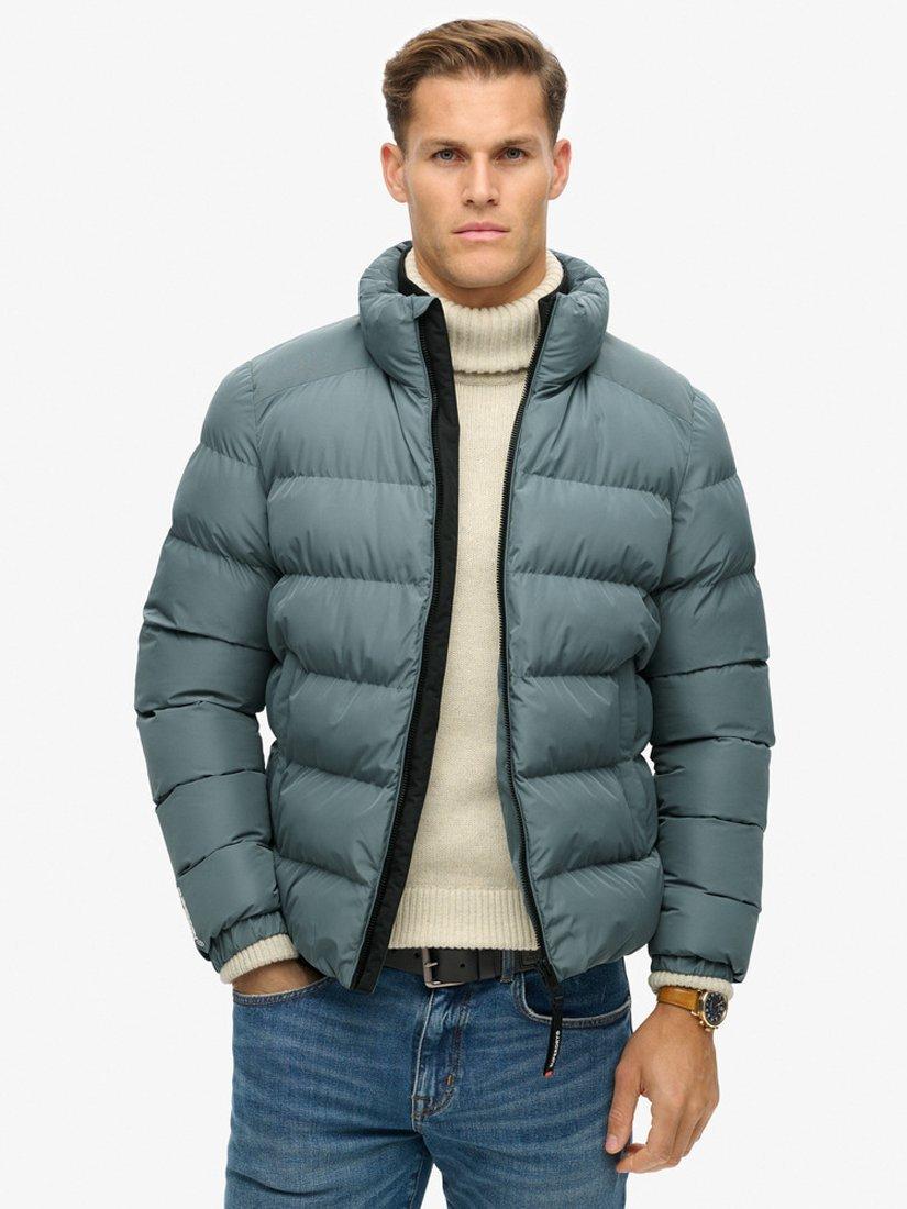 Superdry Sports Puffer Jacket, Stormy Weather Blue