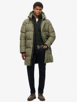 Superdry Quilted Padding Jacket, Dusty Olive Green