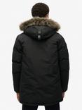 Superdry Everest Faux Fur Parka Jacket, Jet Black
