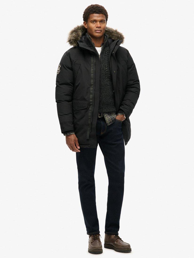 Product image 4 of 6, which shows Superdry Everest Faux Fur Parka Jacket, Jet Black, S