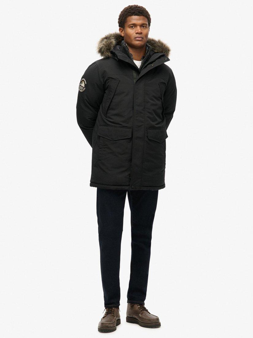 Product image 5 of 6, which shows Superdry Everest Faux Fur Parka Jacket, Jet Black, S