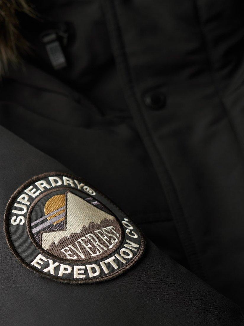 Product image 6 of 6, which shows Superdry Everest Faux Fur Parka Jacket, Jet Black, S
