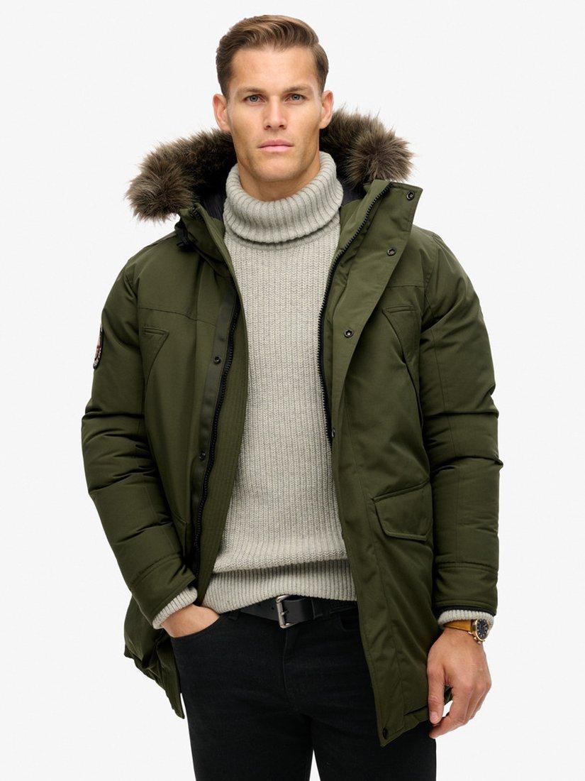 Faux fur parka jacket online