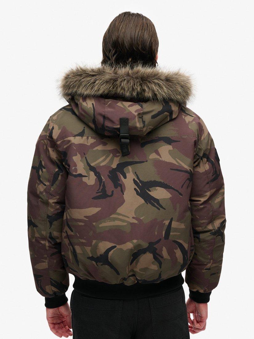 Product image 4 of 6, which shows Superdry Everest Faux Fur Bomber, Para Camo, S