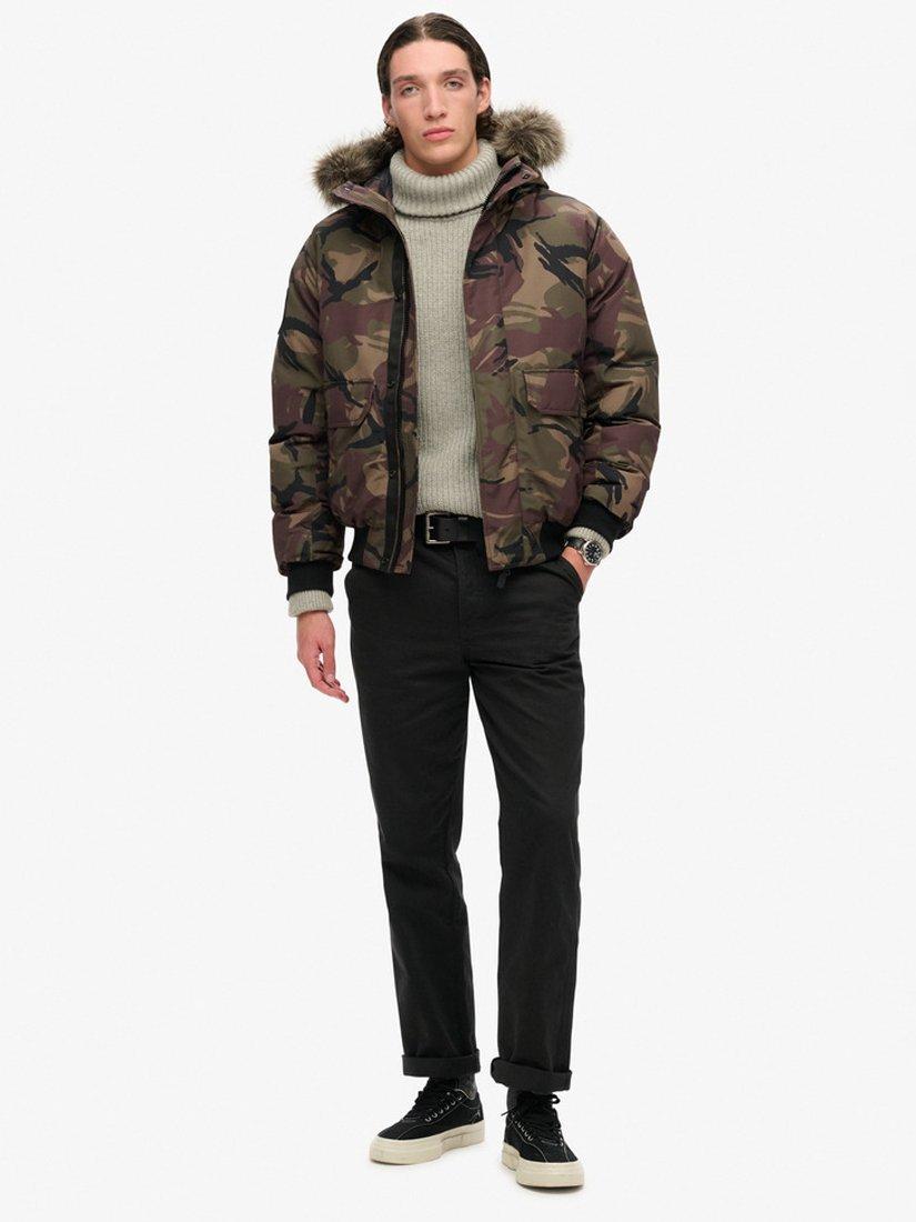 Product image 6 of 6, which shows Superdry Everest Faux Fur Bomber, Para Camo, S