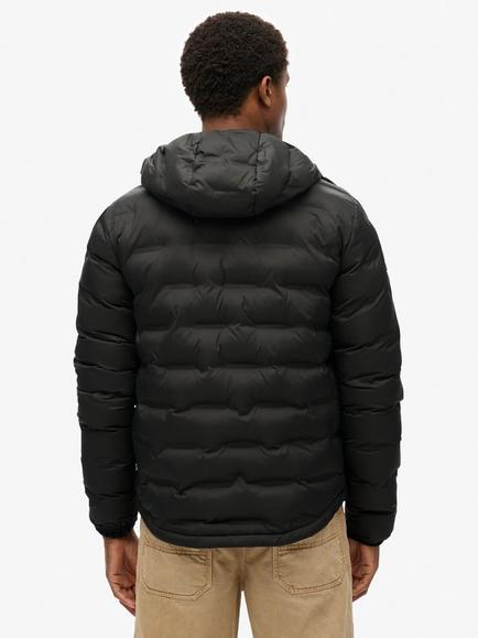 Superdry Hooded Quilted Puffer Coat - view 2, Black
