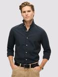 Superdry Casual Long Sleeved Shirt, Grey/Navy Check