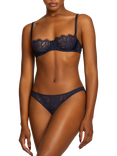 Coco de Mer Beatrice Half Cup Bra, Navy