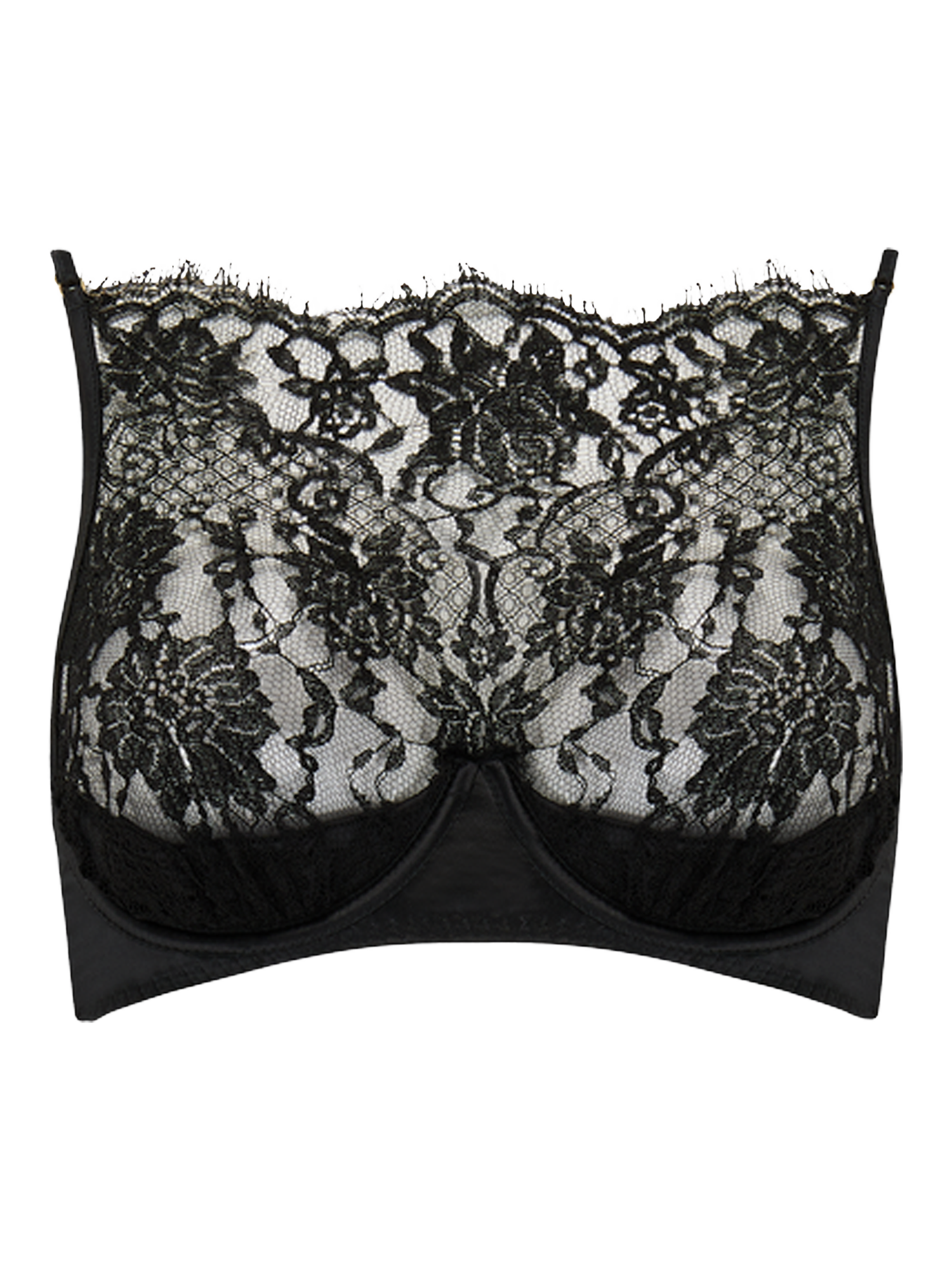 Product image 7 of 7, which shows Coco de Mer Hera High Neck Balconette Bra, Black, XS