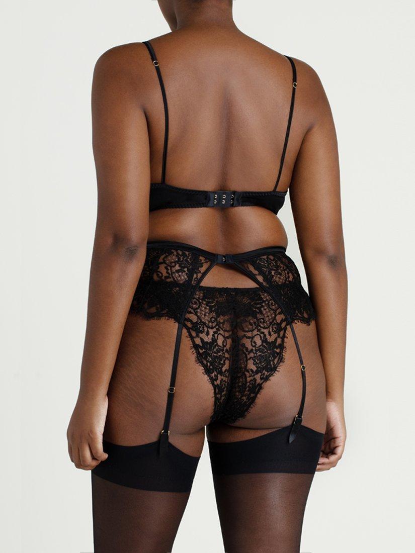 Product image 6 of 7, which shows Coco de Mer Hera High Neck Balconette Bra, Black, XS