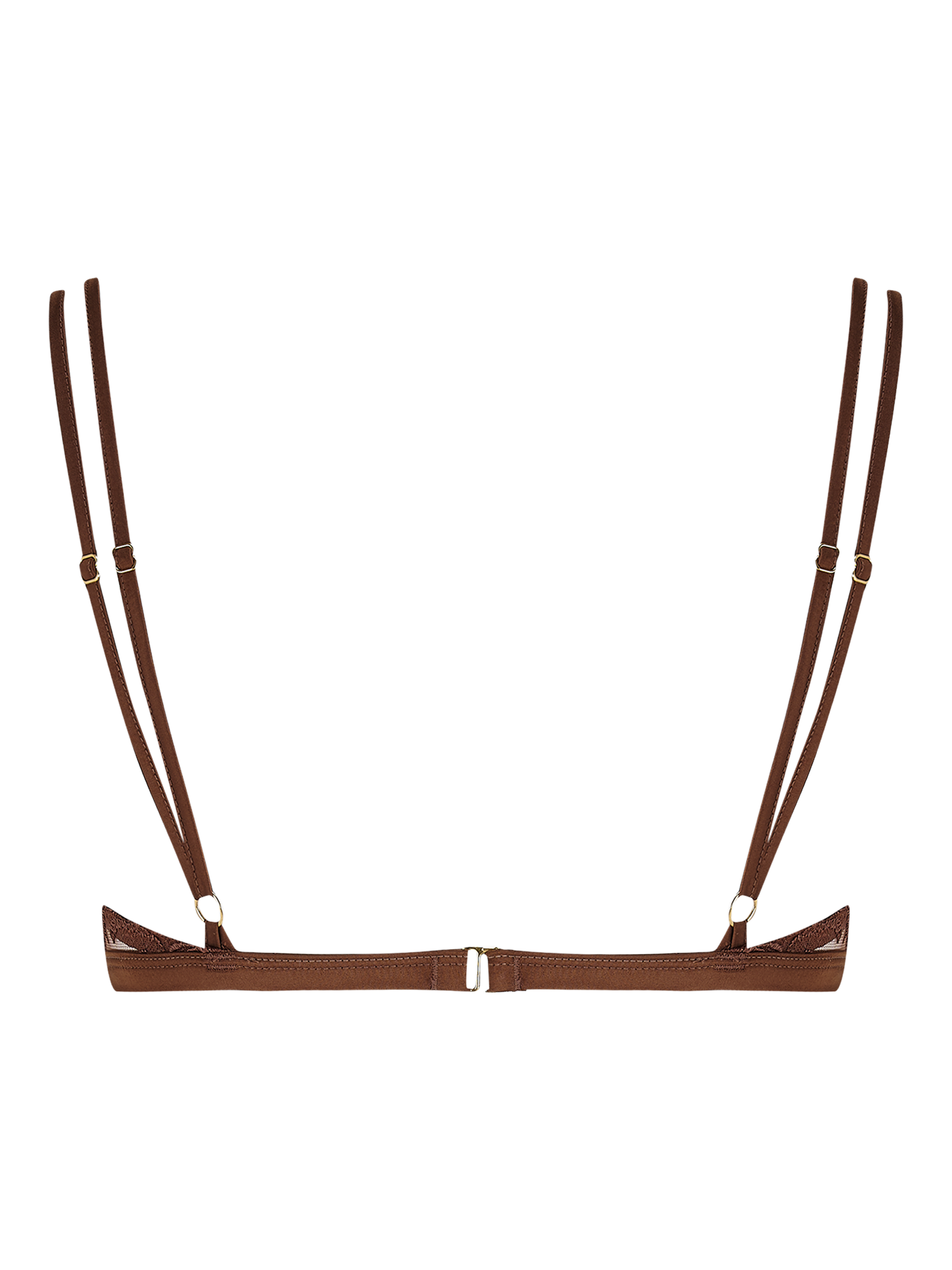 Product image 5 of 5, which shows Coco de Mer Rosalia Bandeau Bra, Cocoa, S