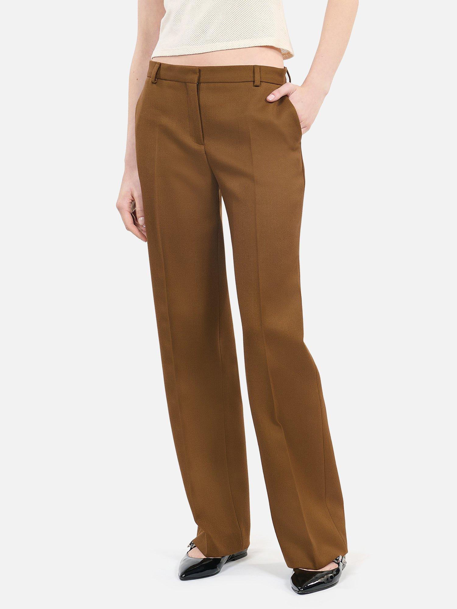 Product image 4 of 7, which shows THE KOOPLES Wide Leg Wool Trousers, Khaki, 34