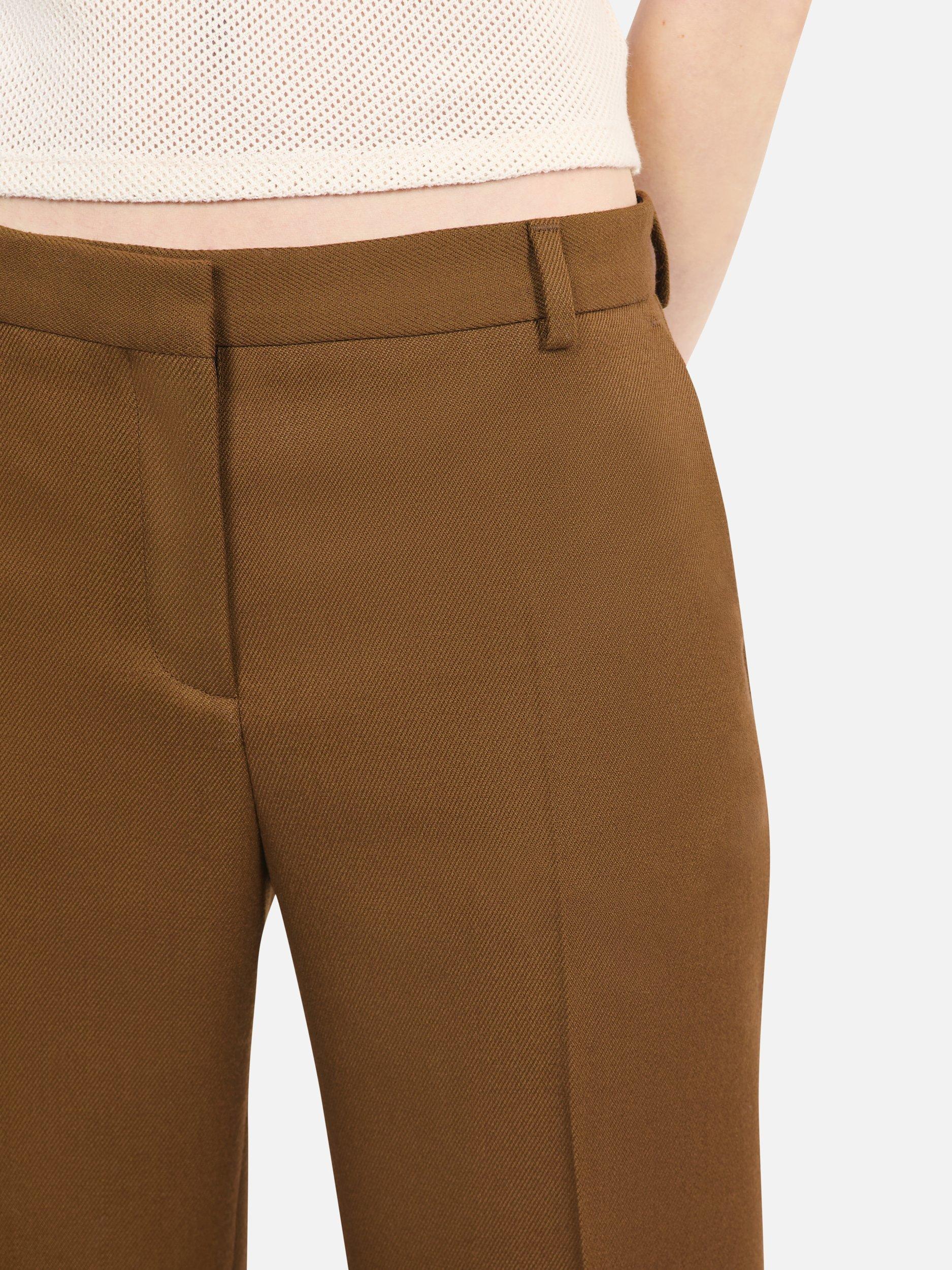 Product image 5 of 7, which shows THE KOOPLES Wide Leg Wool Trousers, Khaki, 34
