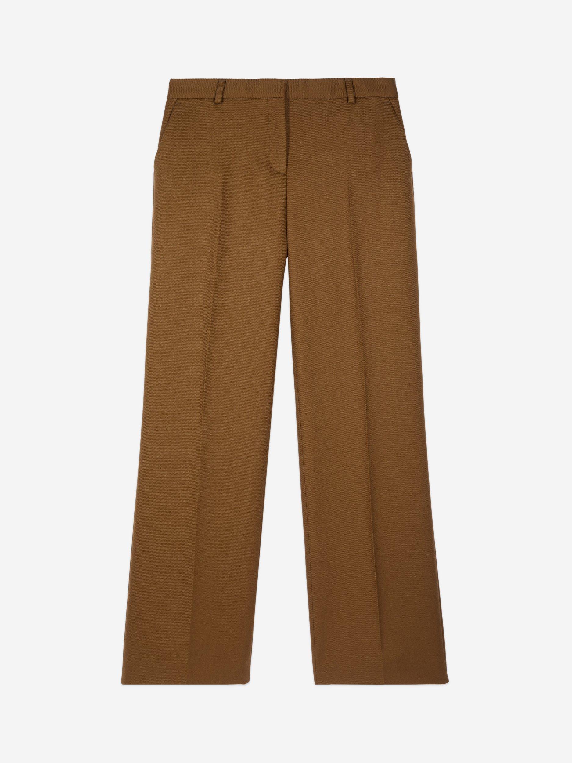 Product image 6 of 7, which shows THE KOOPLES Wide Leg Wool Trousers, Khaki, 34