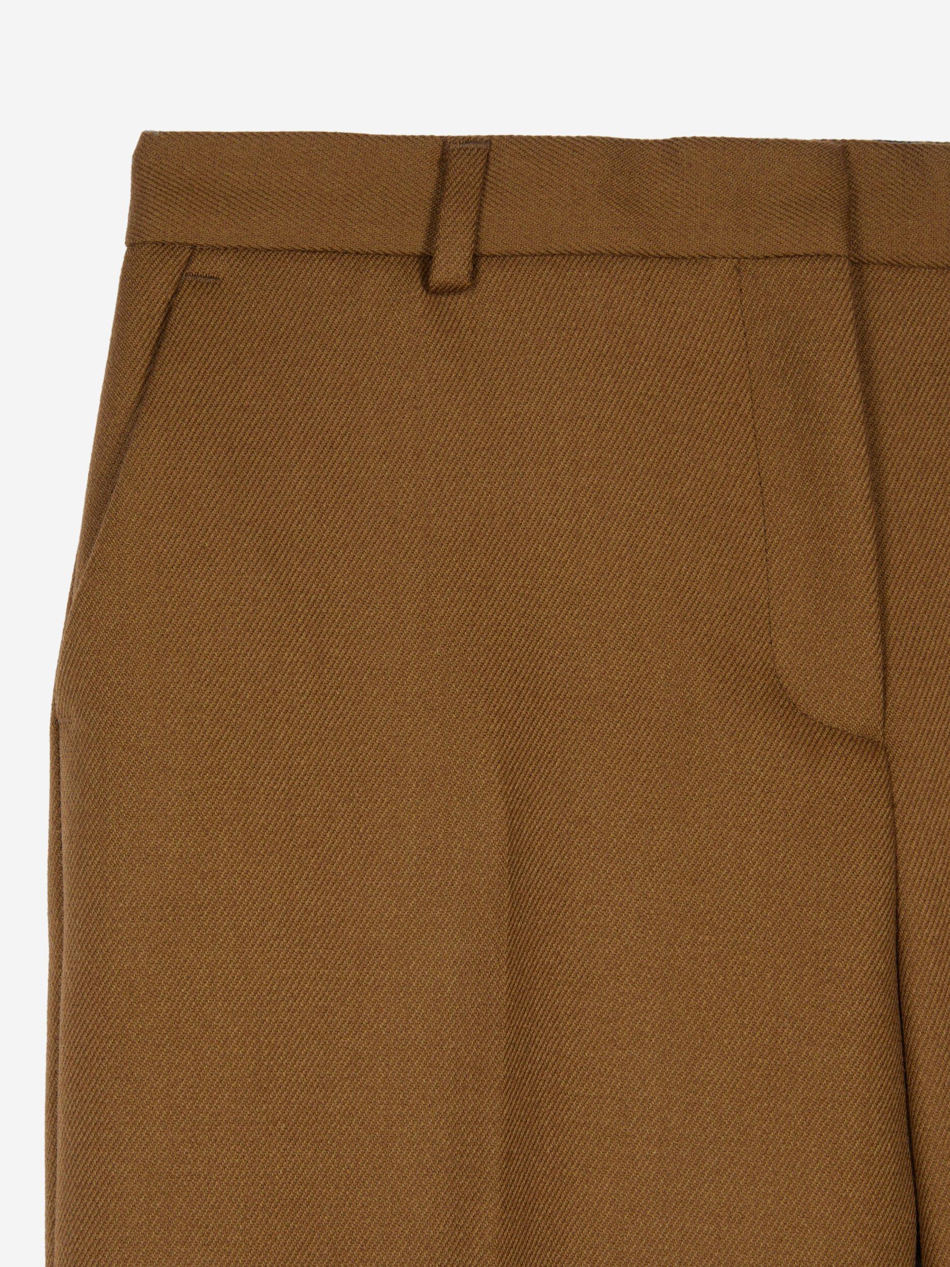 Product image 7 of 7, which shows THE KOOPLES Wide Leg Wool Trousers, Khaki, 34