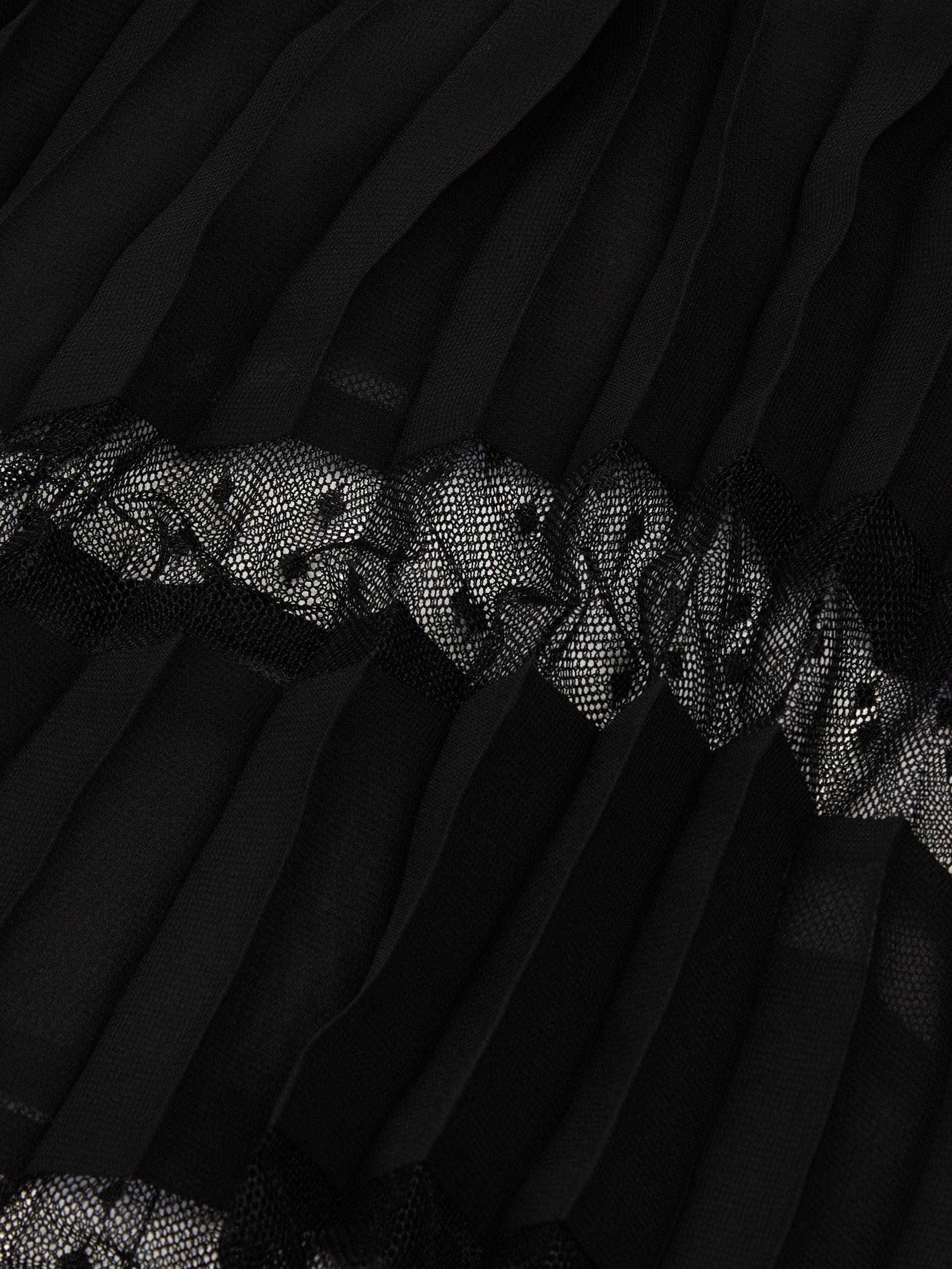 Product image 7 of 7, which shows THE KOOPLES Sleeveless Pleated Midi Dress, Black, 8