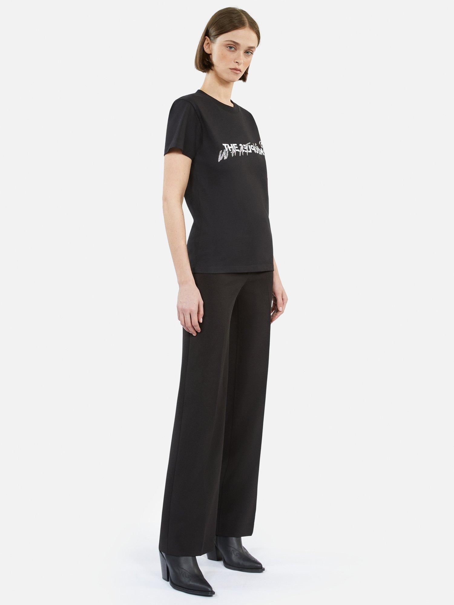 Product image 3 of 7, which shows THE KOOPLES Rhinestone Logo T-Shirt, Black, 6