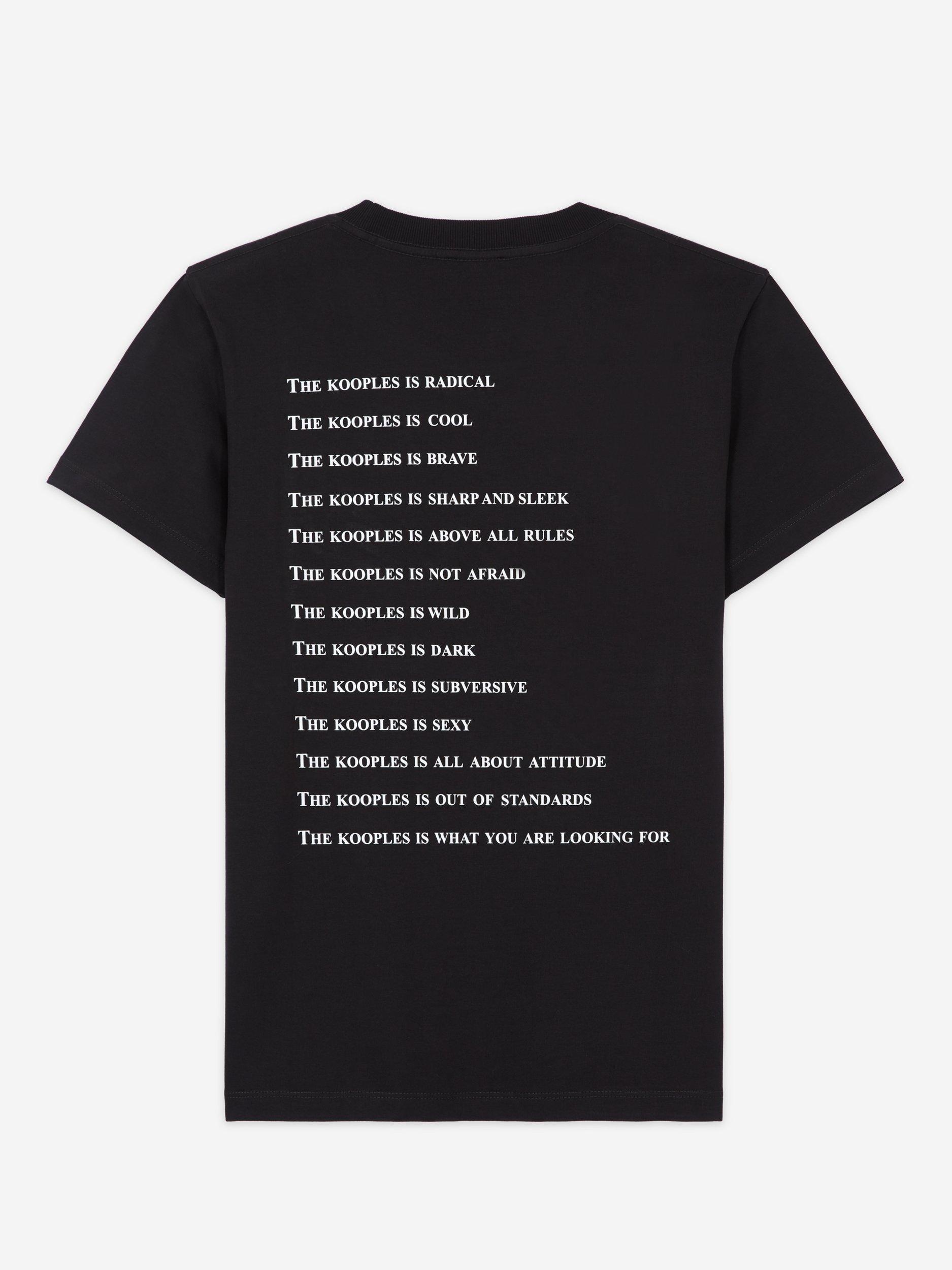 Product image 7 of 7, which shows THE KOOPLES Rhinestone Logo T-Shirt, Black, 6