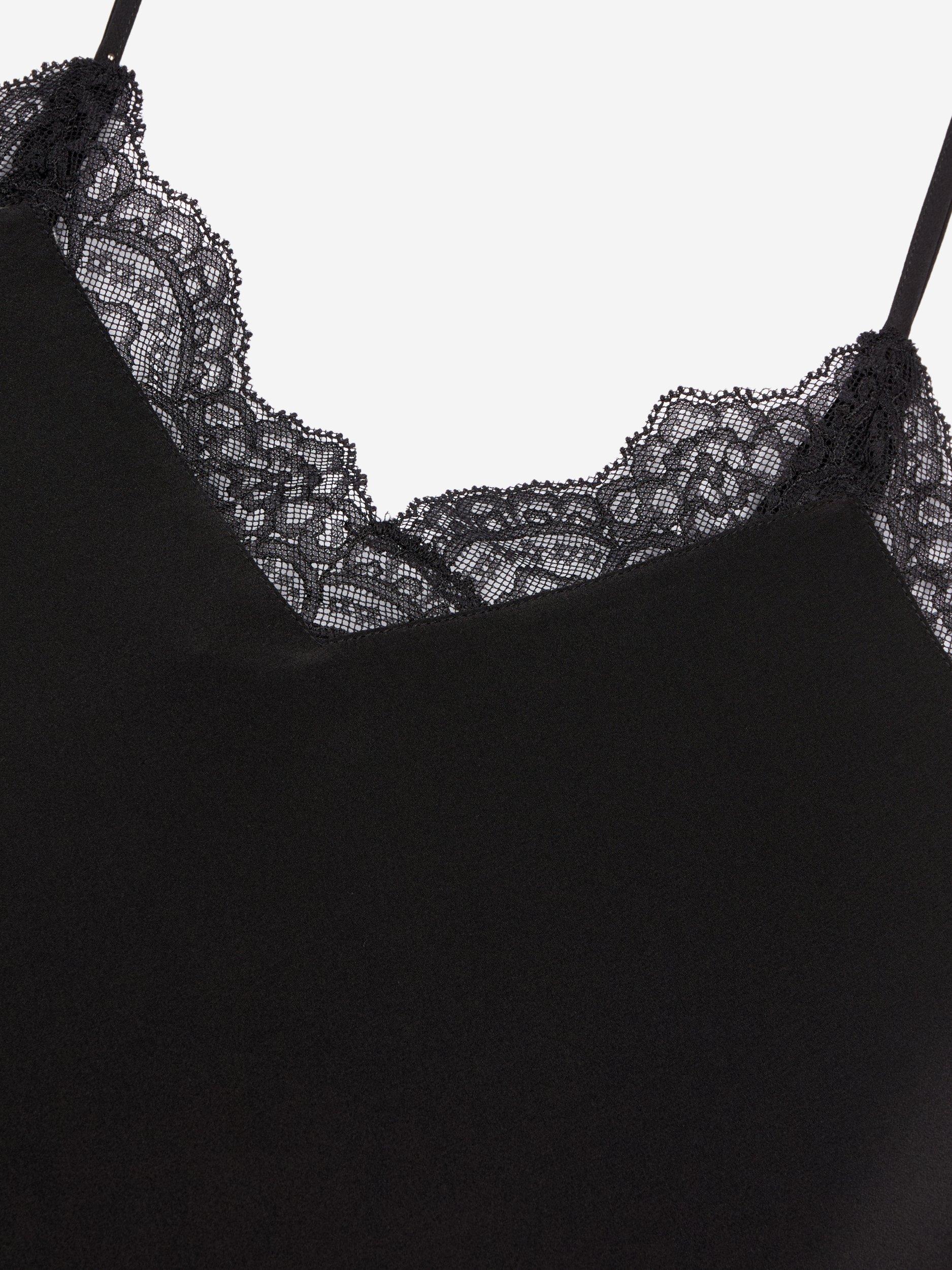 Product image 7 of 7, which shows THE KOOPLES Silk Lace Camisole Top, Black, 8