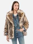 THE KOOPLES Faux Fur Coat, Beige