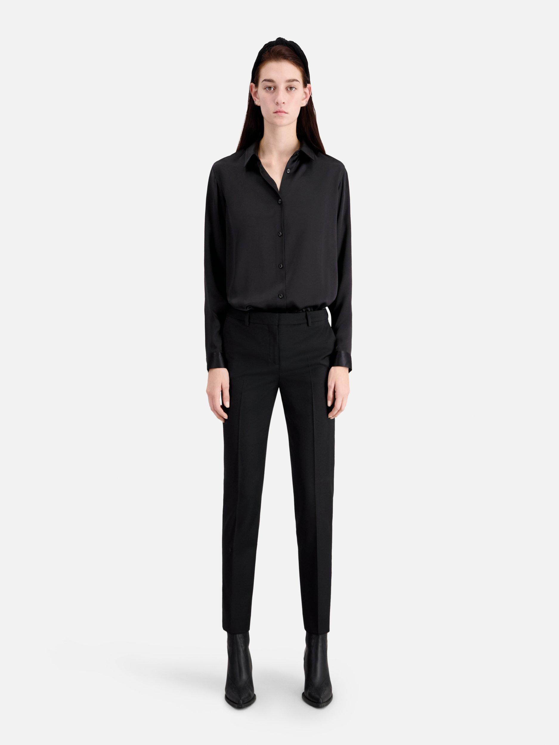 Product image 1 of 6, which shows THE KOOPLES Tailored Wool Suit Trousers, Black, 34