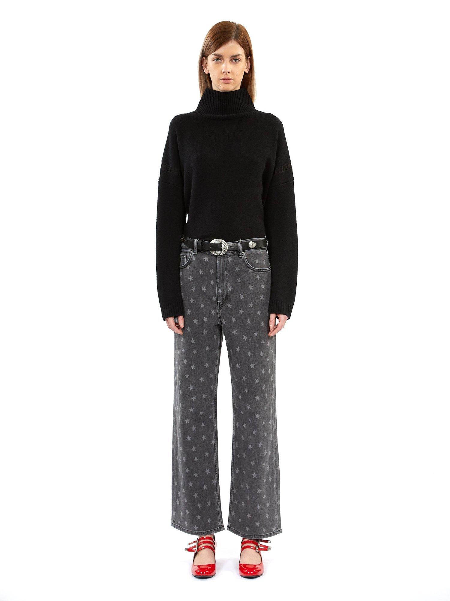 THE KOOPLES Star Print Jeans, Black