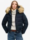 Superdry Everest Hooded Bomber Jacket, Nordic Chrome Navy