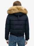 Superdry Everest Hooded Bomber Jacket, Nordic Chrome Navy