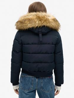 Superdry Everest Hooded Bomber Jacket - view 2, Nordic Chrome Navy