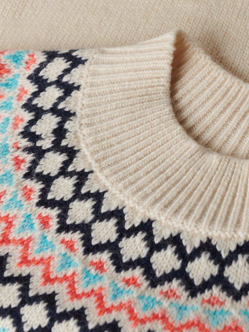 Product image 5 of 5, which shows Superdry Fair Isle Jumper, Island Ecru/Multi, 8