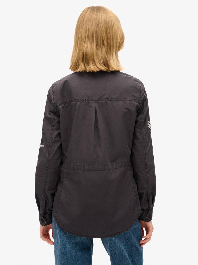 Product image 2 of 6, which shows Superdry Military Organic Cotton Shirt, Blackboard, 8