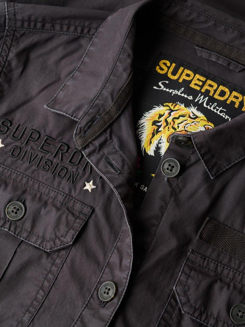 Product image 6 of 6, which shows Superdry Military Organic Cotton Shirt, Blackboard, 8