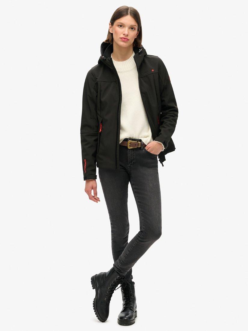 Product image 3 of 6, which shows Superdry Hooded Classic Trekker Jacket, Black, 8