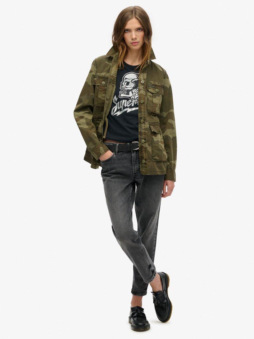 Product image 3 of 5, which shows Superdry Embellished Poster Organic Cotton T-Shirt, Jet Black, 8