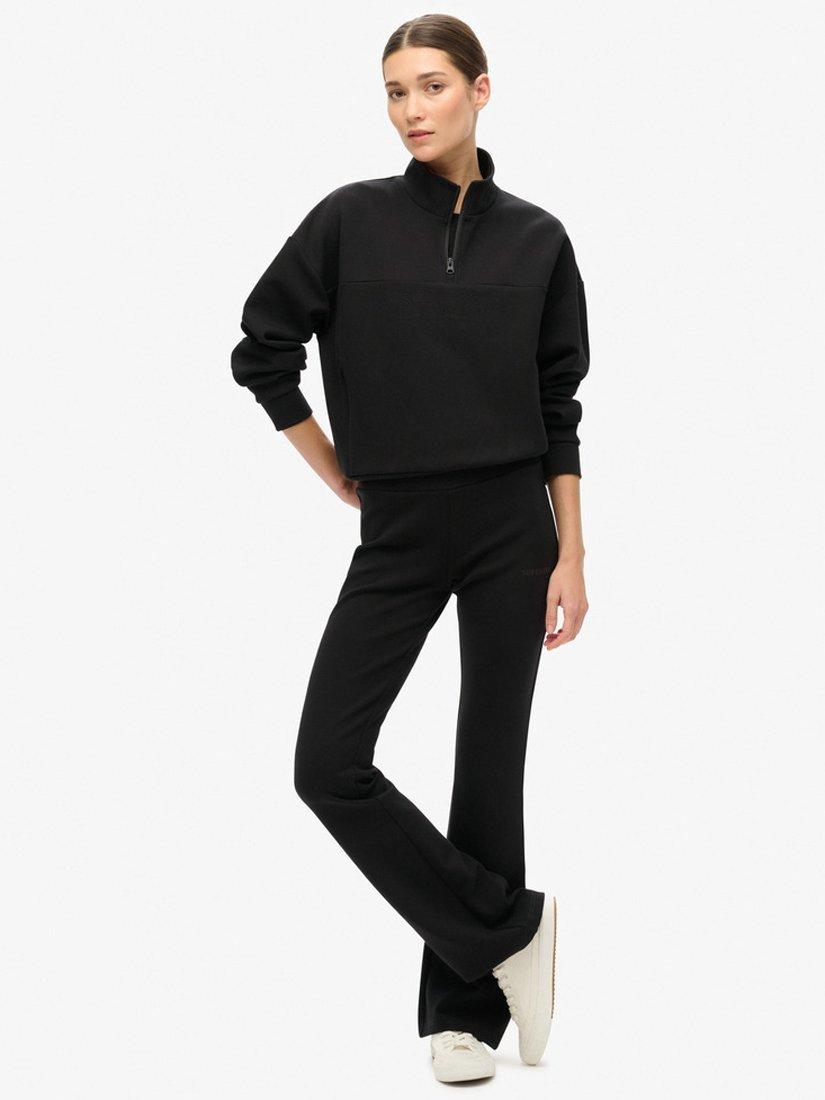 Superdry Sport Tech Low Rise Flared Joggers, Black