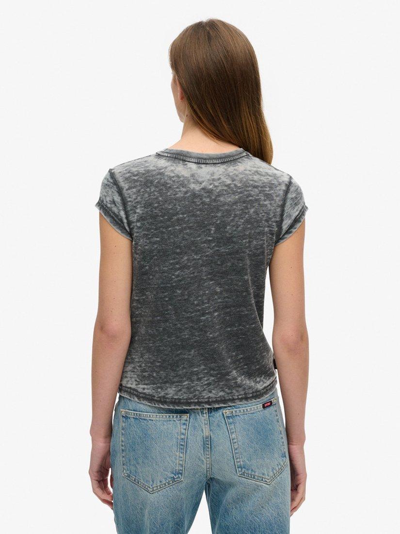 Product image 2 of 5, which shows Superdry Graphic Biker Rock T-Shirt, Black, 8