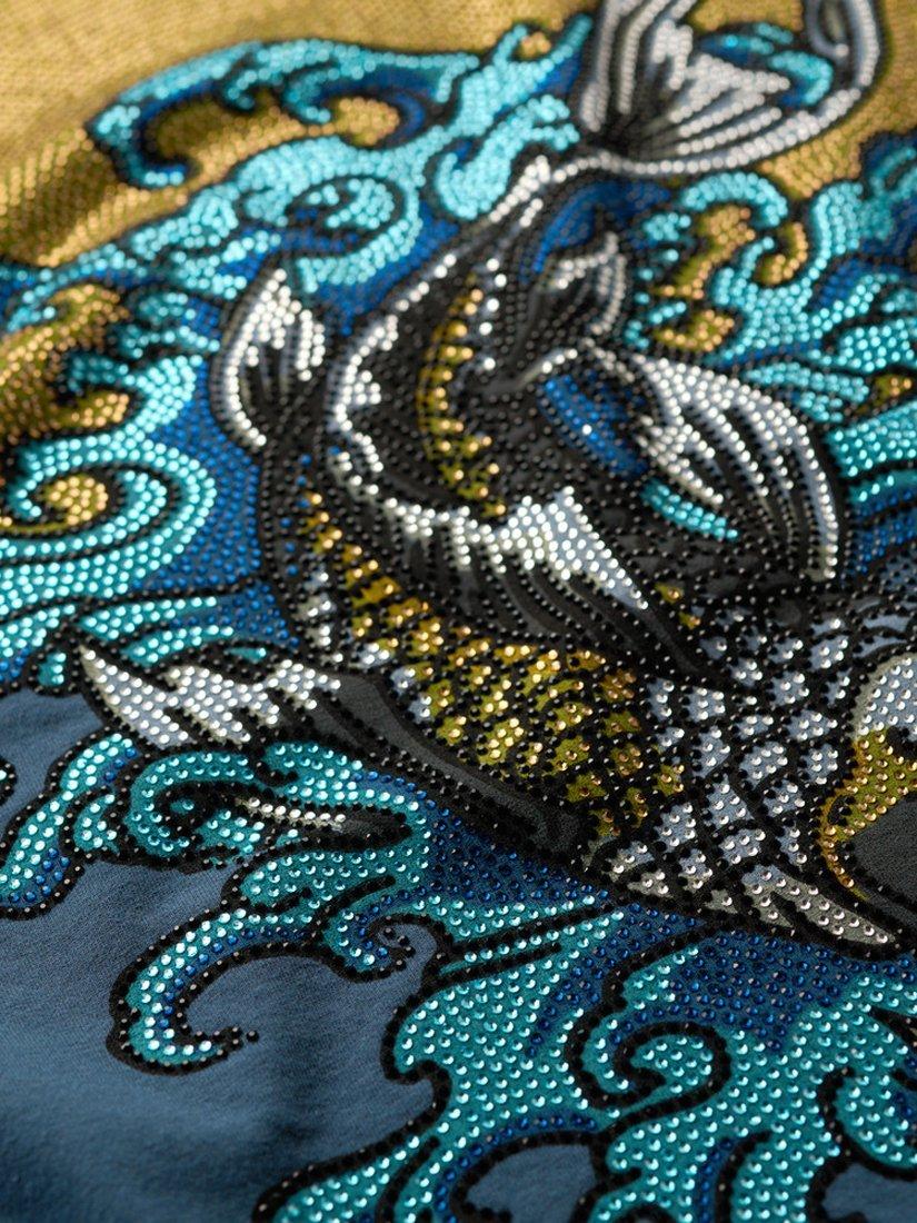 Product image 5 of 5, which shows Superdry Tokyo Rhinestone Organic Cotton T-Shirt, Ink, 8