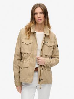 Superdry Military M65 Organic Cotton Jacket, Canyon Beige, Canyon Beige