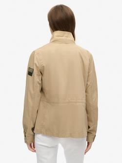 Superdry Military M65 Organic Cotton Jacket, Canyon Beige - view 2, Canyon Beige