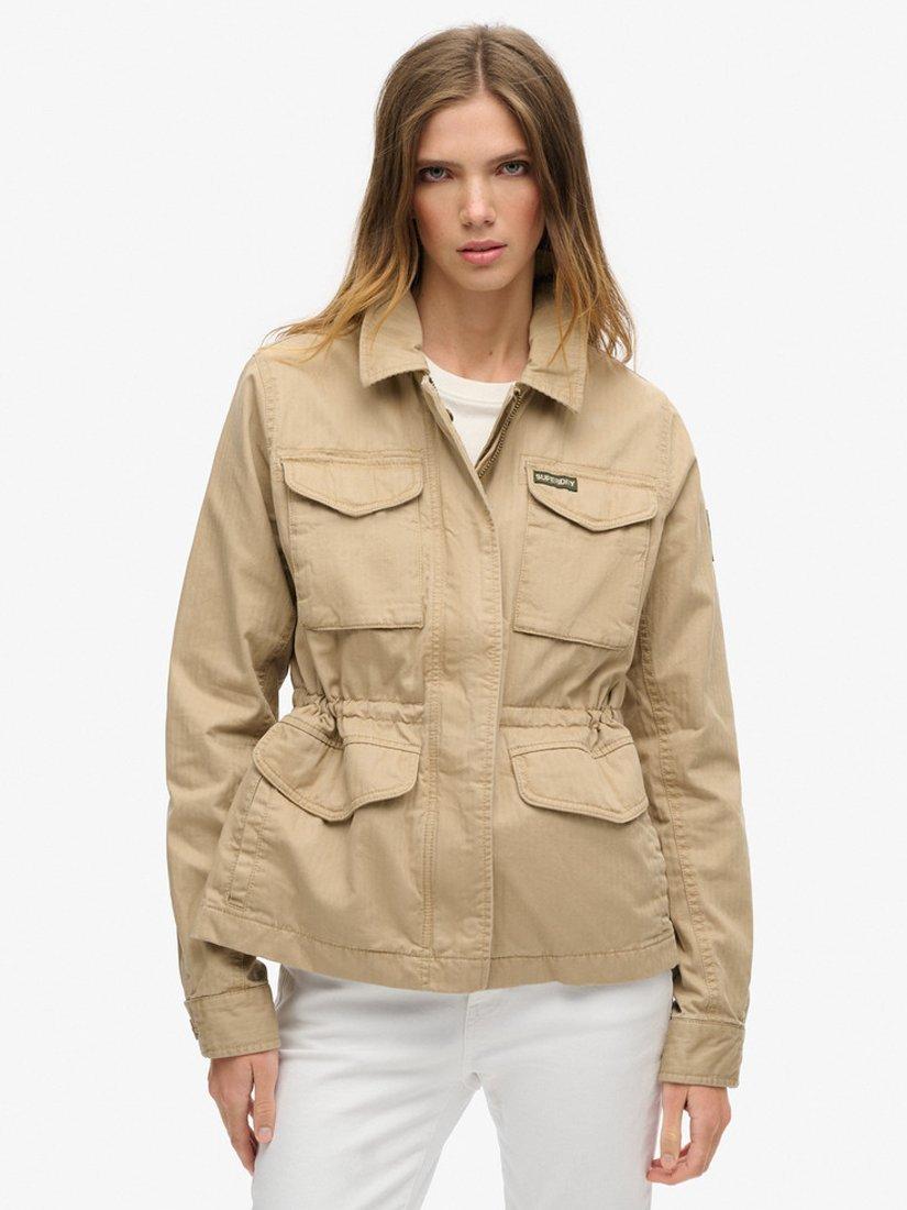 Product image 3 of 6, which shows Superdry Military M65 Organic Cotton Jacket, Canyon Beige, 8