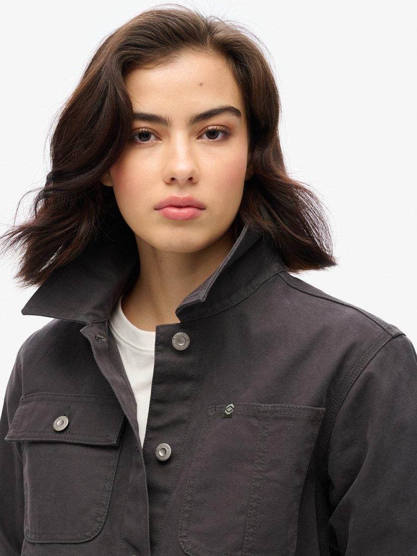 Product image 5 of 6, which shows Superdry Embroidered Chore Jacket, Blackboard, 8