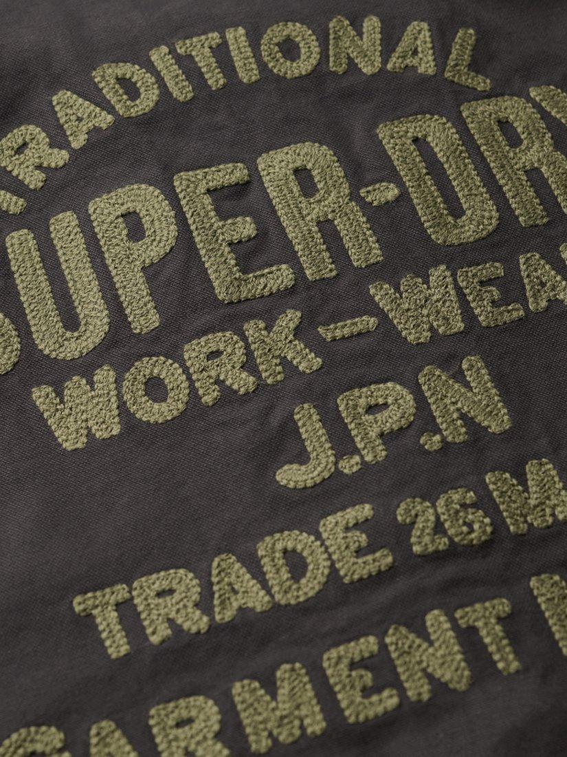 Product image 6 of 6, which shows Superdry Embroidered Chore Jacket, Blackboard, 8