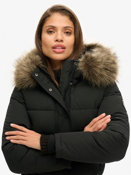 Superdry Everest Hooded Bomber Jacket - view 2, Black