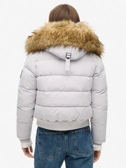 Superdry Everest Hooded Bomber Jacket - view 2, Moonlight Grey